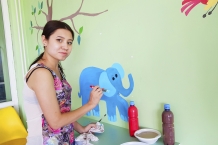 13-08-2018 Volunteers decorated an activity room in the children&#039;s hospital